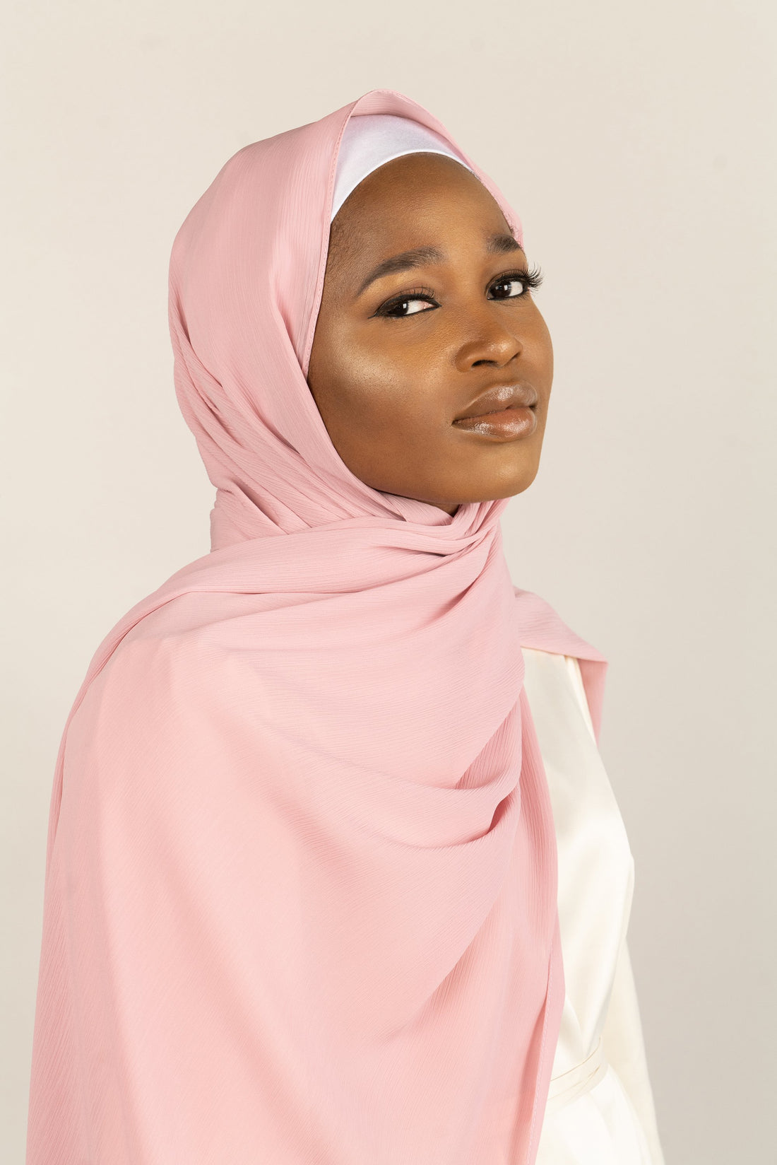 ROSY TEA Crepe Chiffon-AllScarves-Niswa Fashion