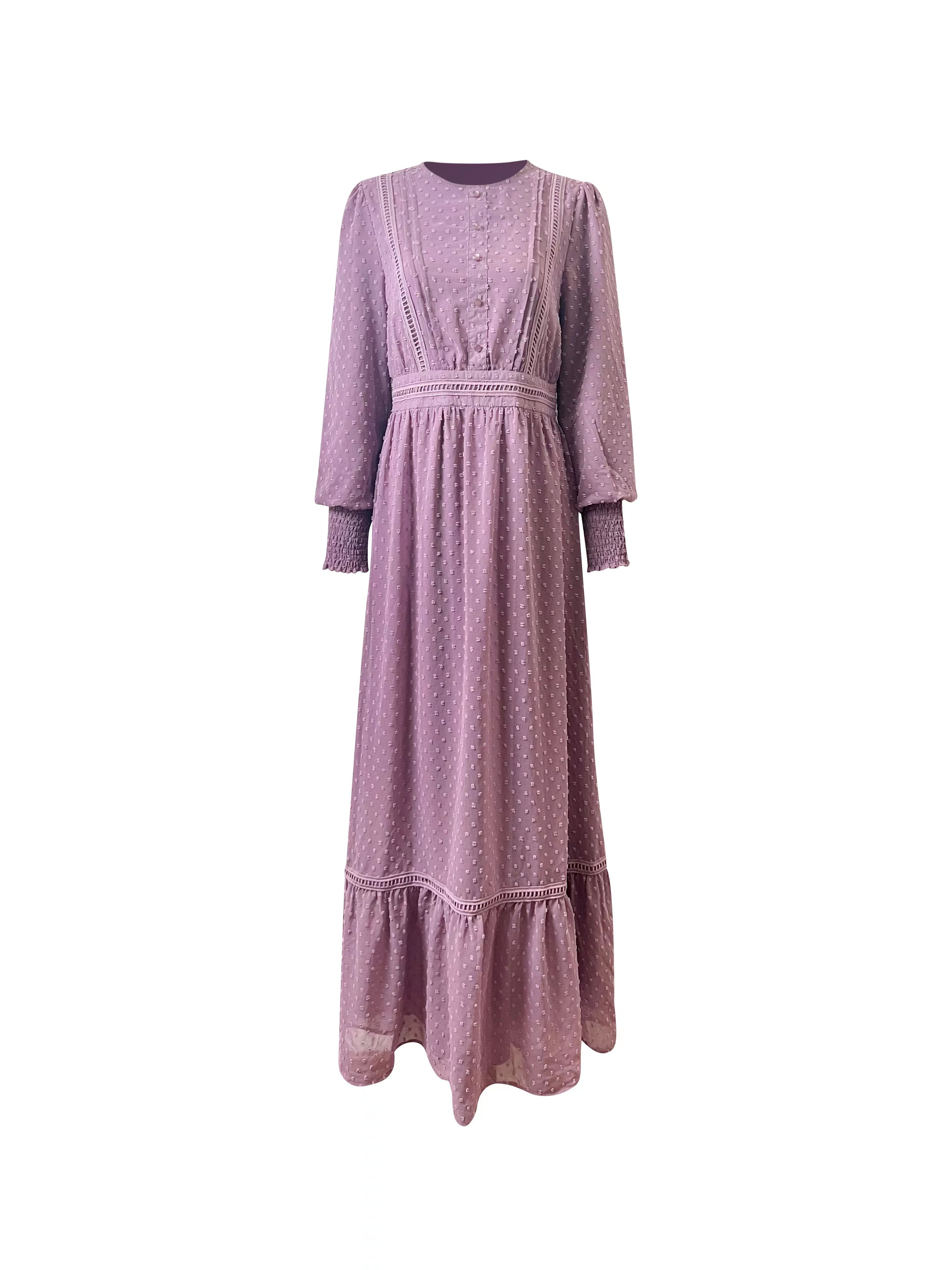 Husna Embossed Maxi - Lavender