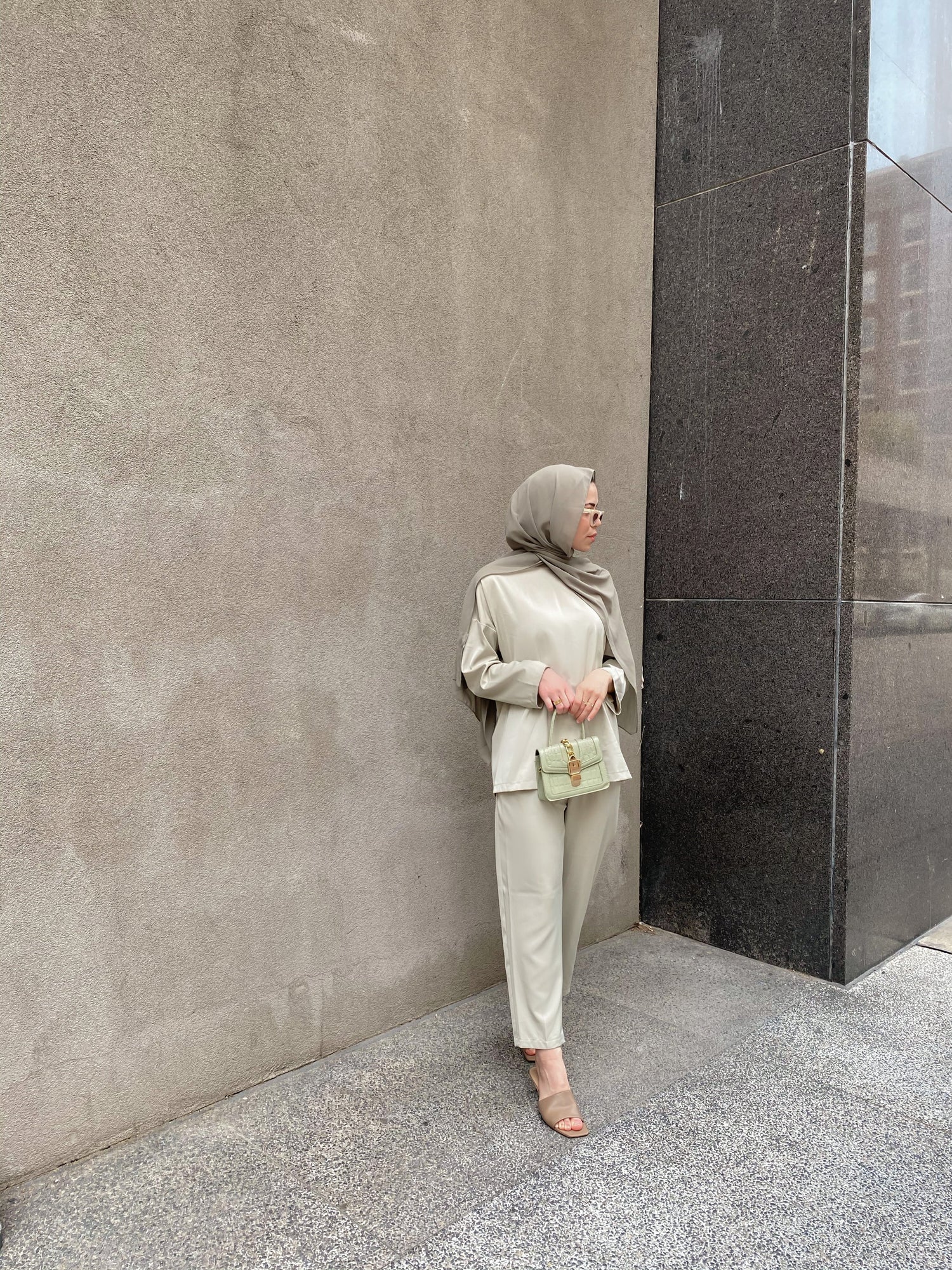 Zara Top & Trouser Set - Dusty Mint-Niswa Fashion