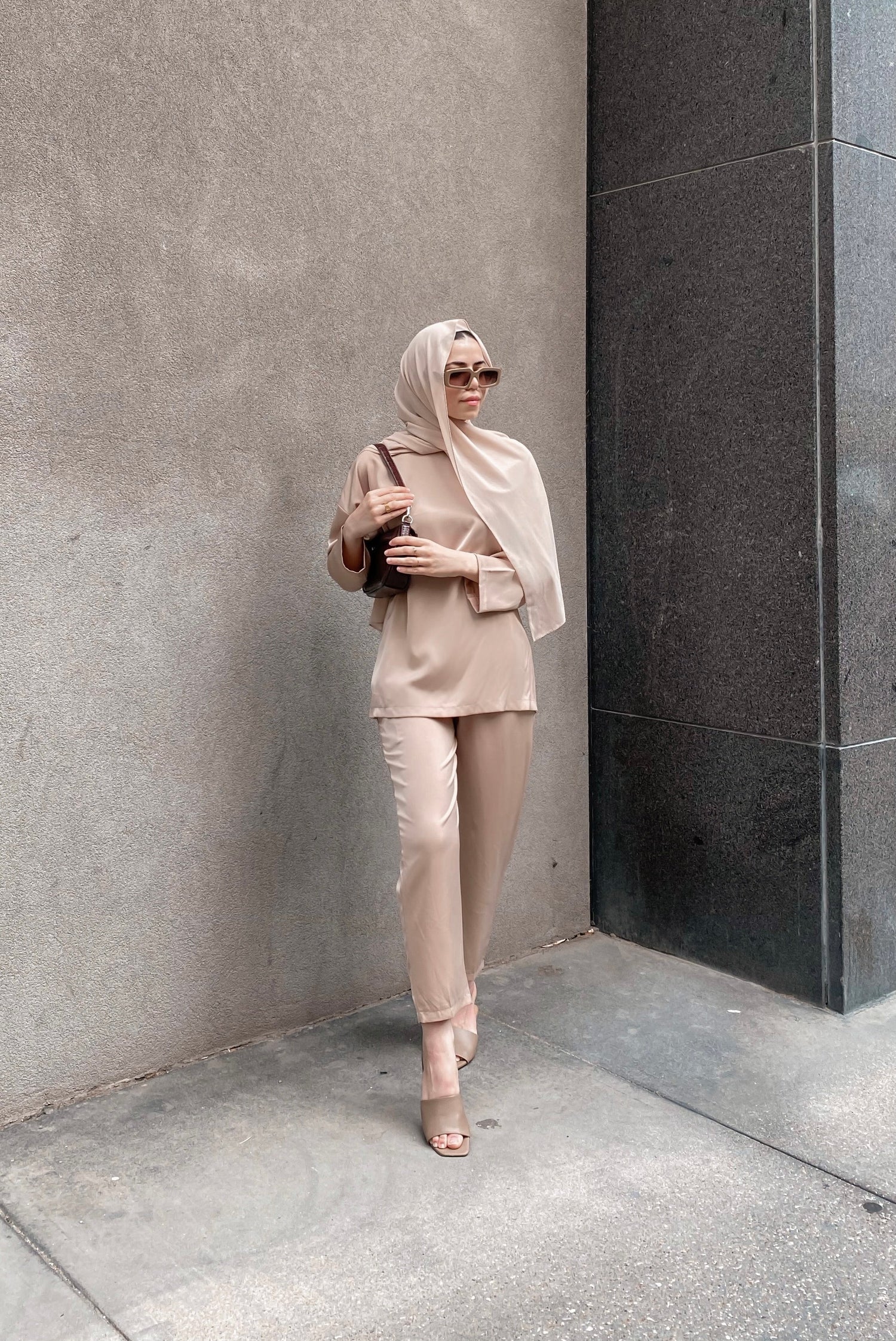 Zara Top & Trouser Set - Latte-Niswa Fashion