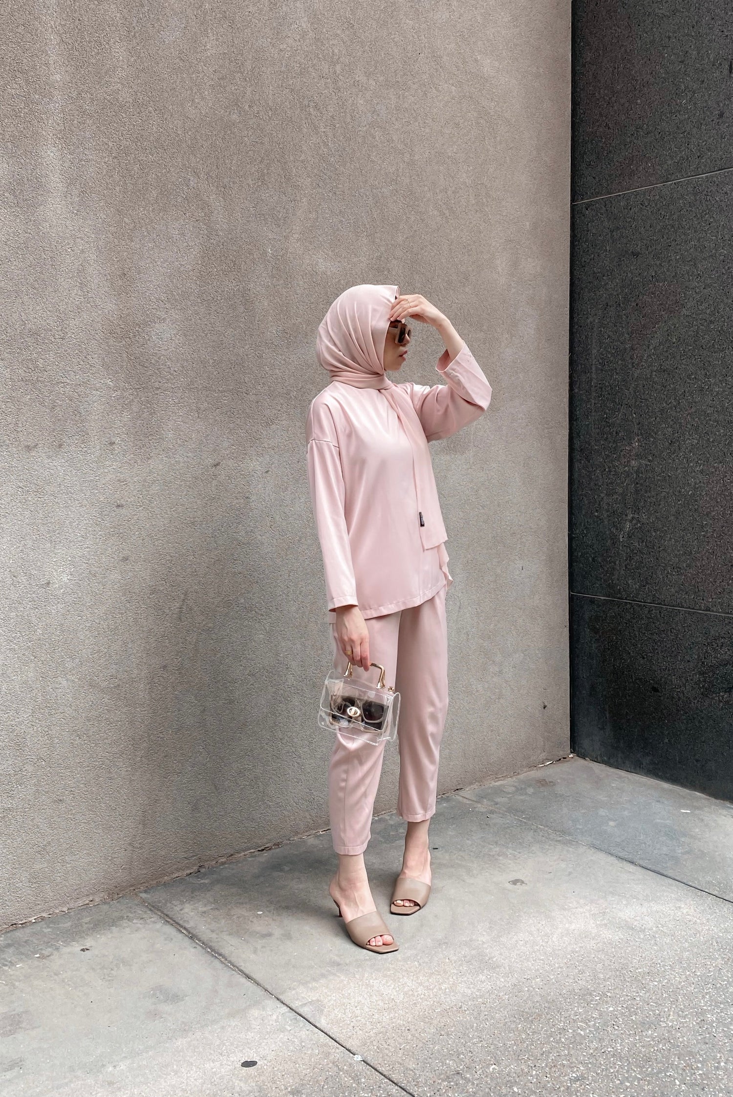 Zara Top & Trouser Set - Blush-Niswa Fashion