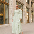 Melanie Embossed Maxi Dress - Mint