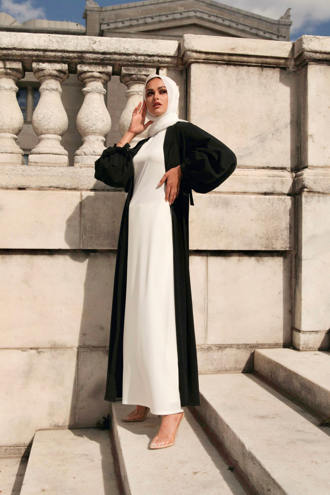 Vera Wrap Abaya - Onyx Black