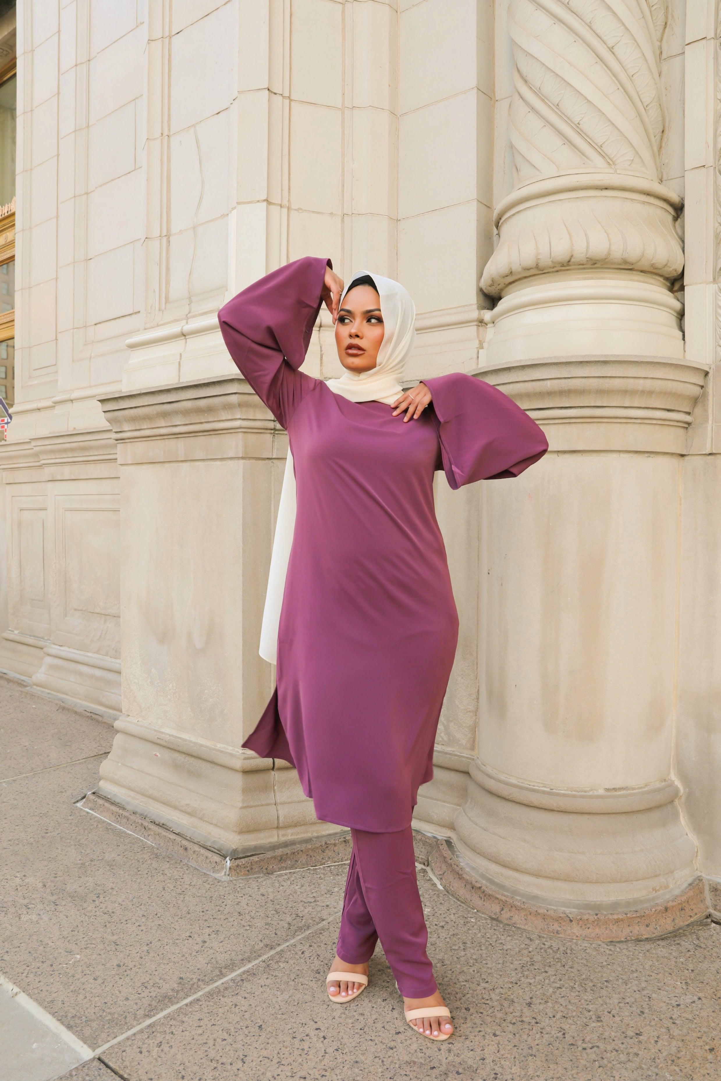 Anaya Two Piece Set - Plum