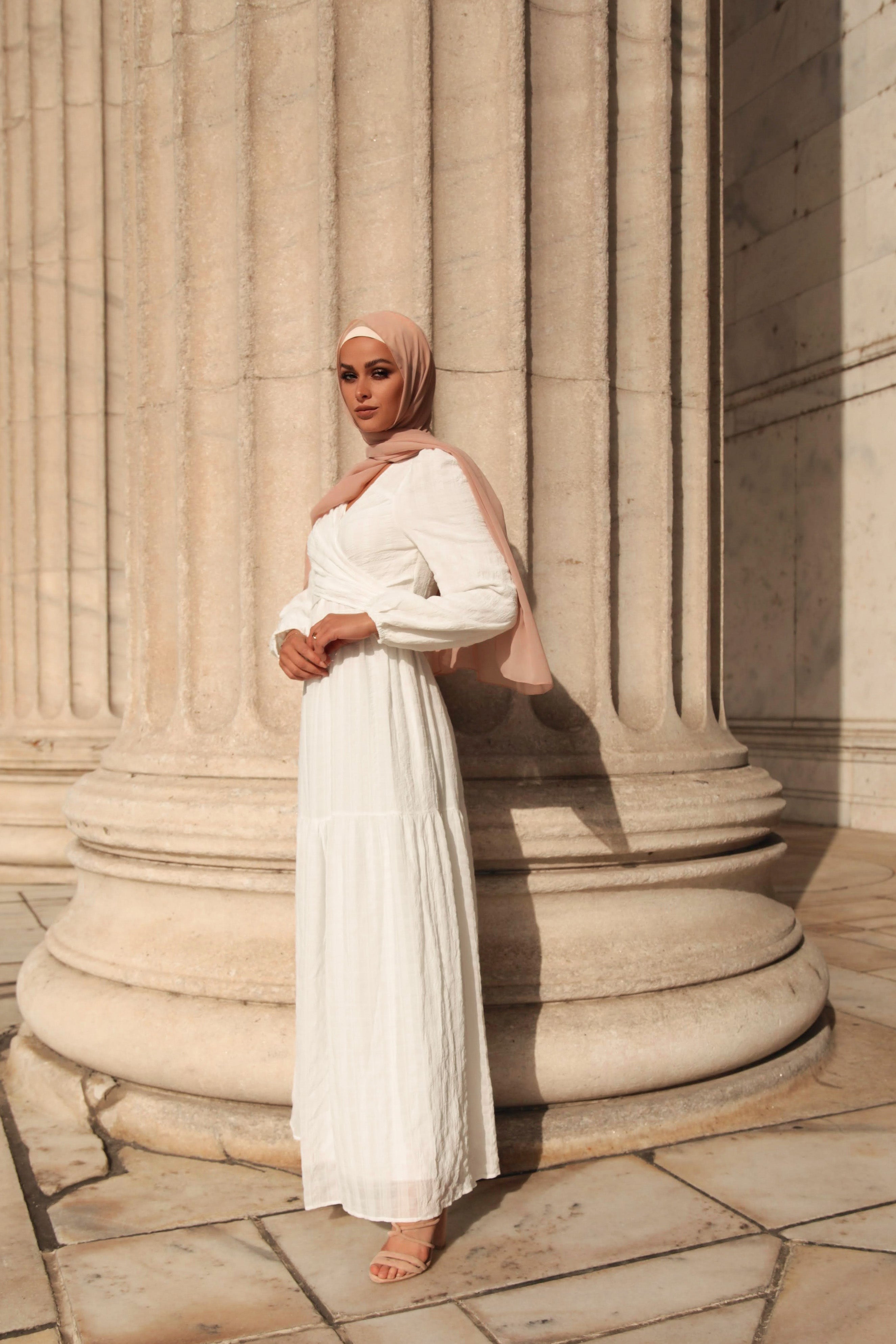 Victoria Wrap Maxi Dress - Snow