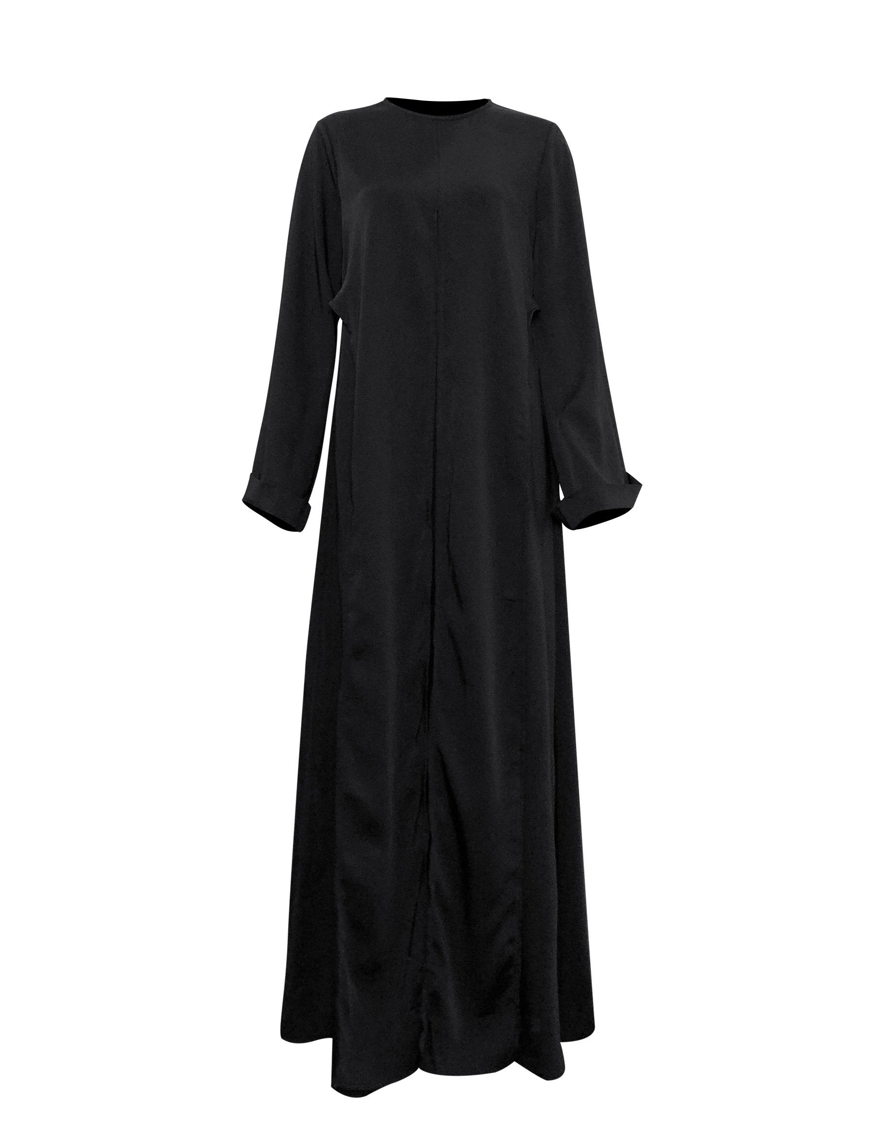 Iman Wrap Dress - Midnight Black-Niswa Fashion