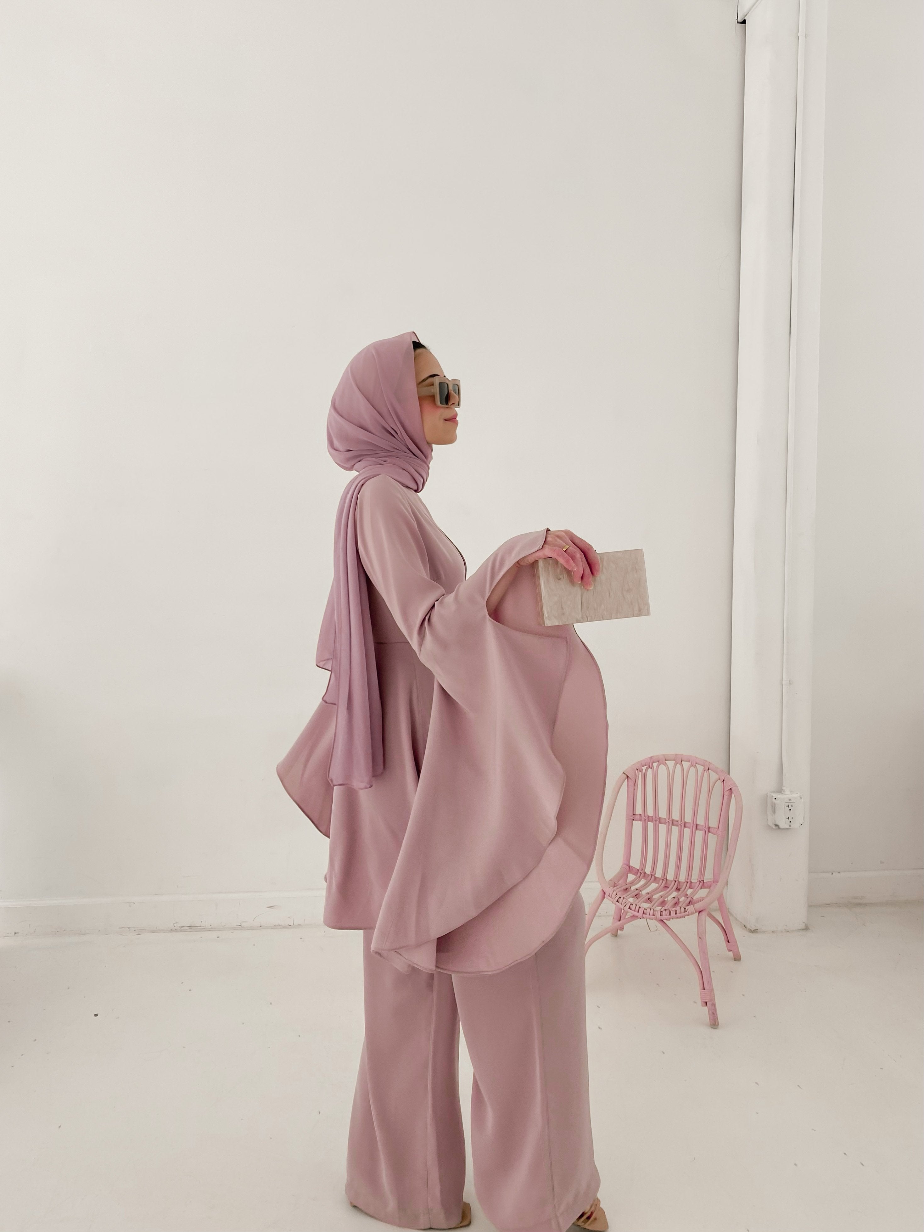 Lulia Two Piece Set - Hushed Lilac-Niswa Fashion