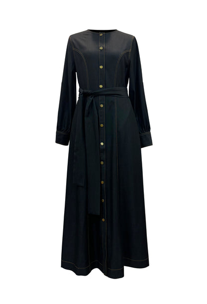 Zeina Denim Dress - Midnight