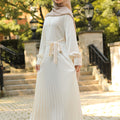 Zeenat Pleated Maxi Dress - Ivory