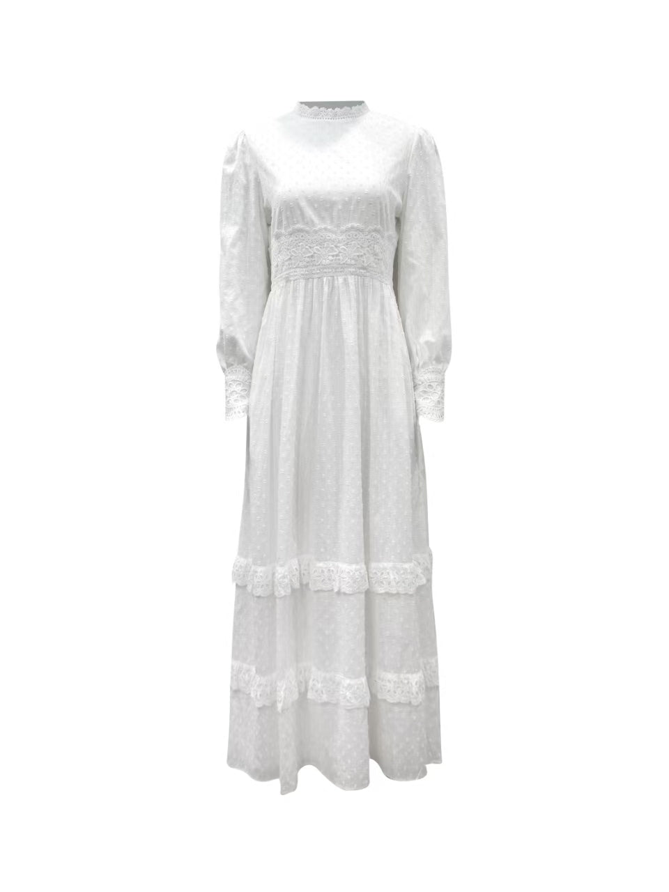 Nur Linen Maxi Dress - Cloud White