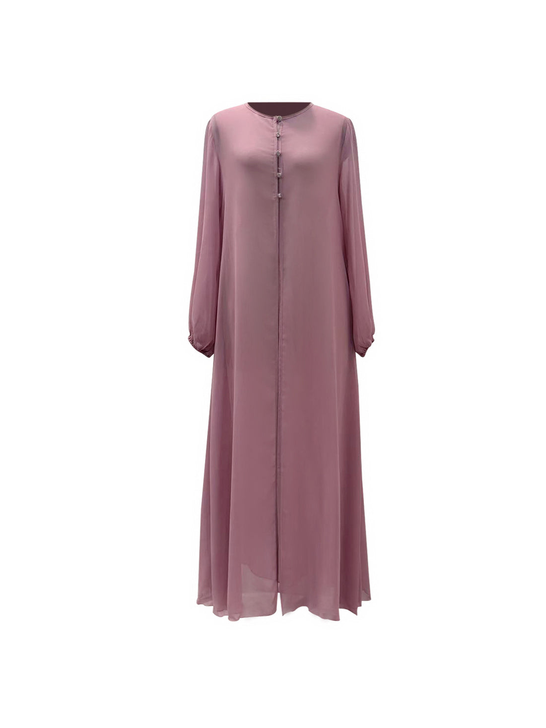 Hawa Chiffon Cardigan - Dusty Plum