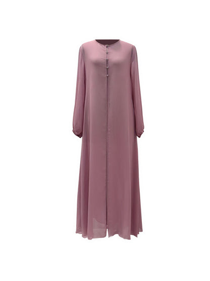 Hawa Chiffon Cardigan - Dusty Plum