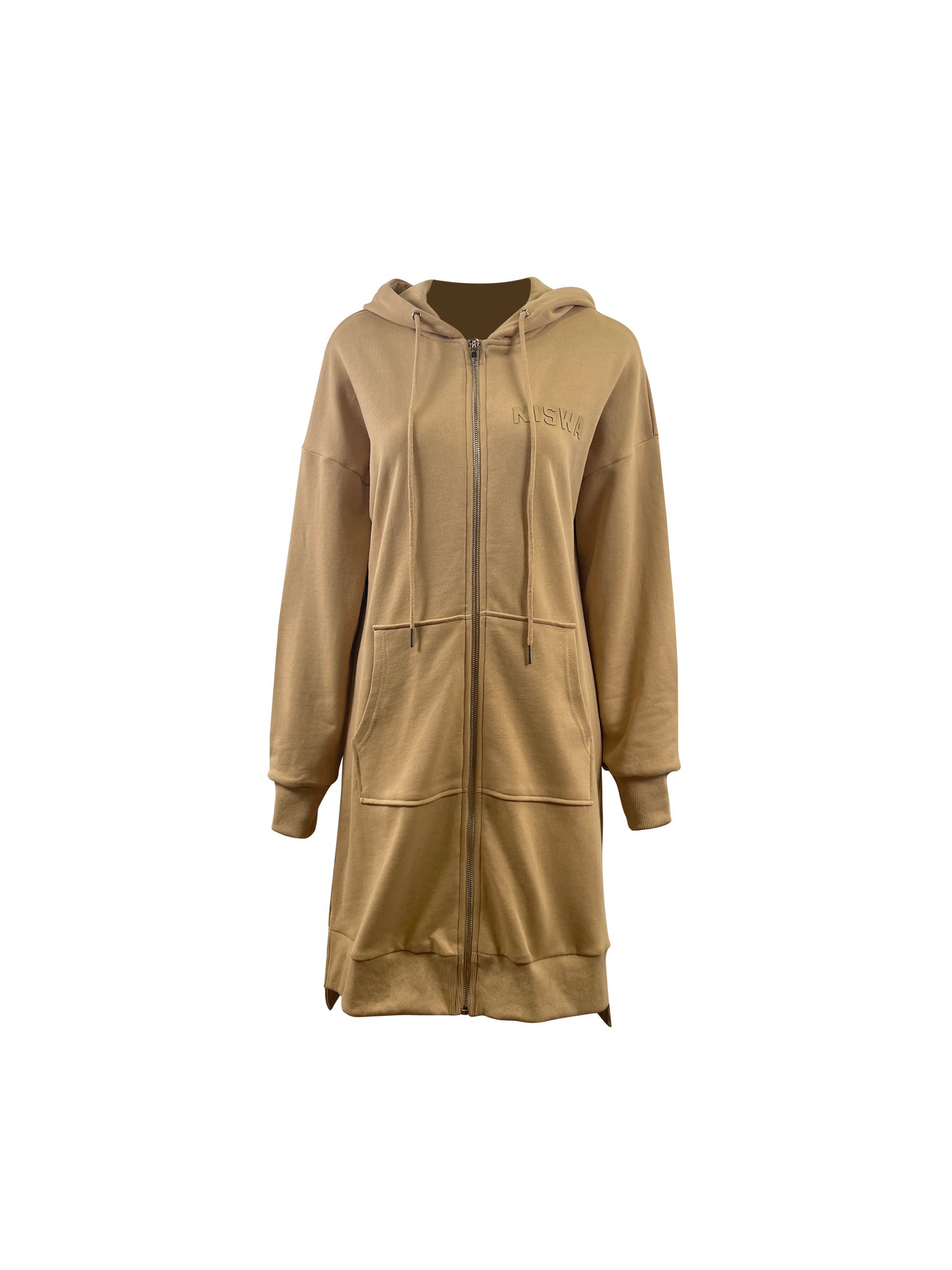 Niswa Zip-Up Hoodie - Coffee