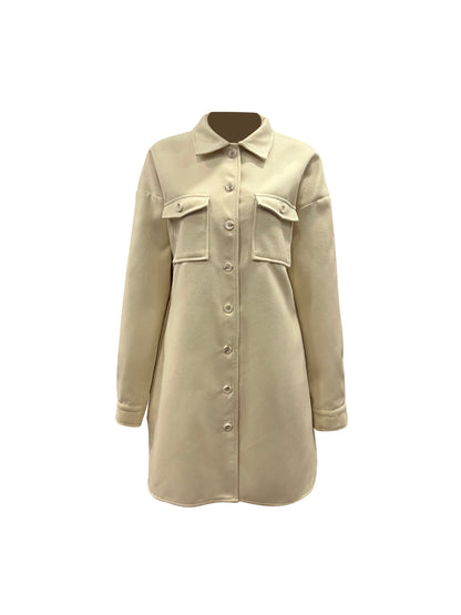 Aziza Button Down Shacket - Vanilla