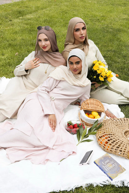 Aurelia Linen Convertible Dress - Blush