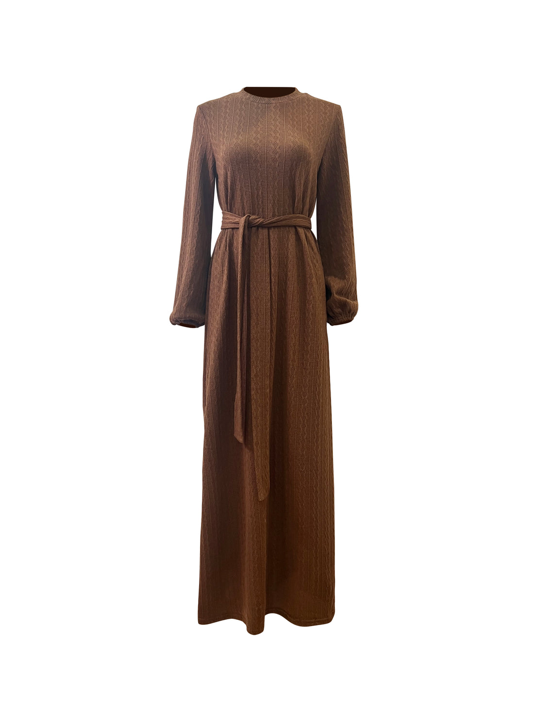 Ayesha Knit Maxi Gown - Brownie