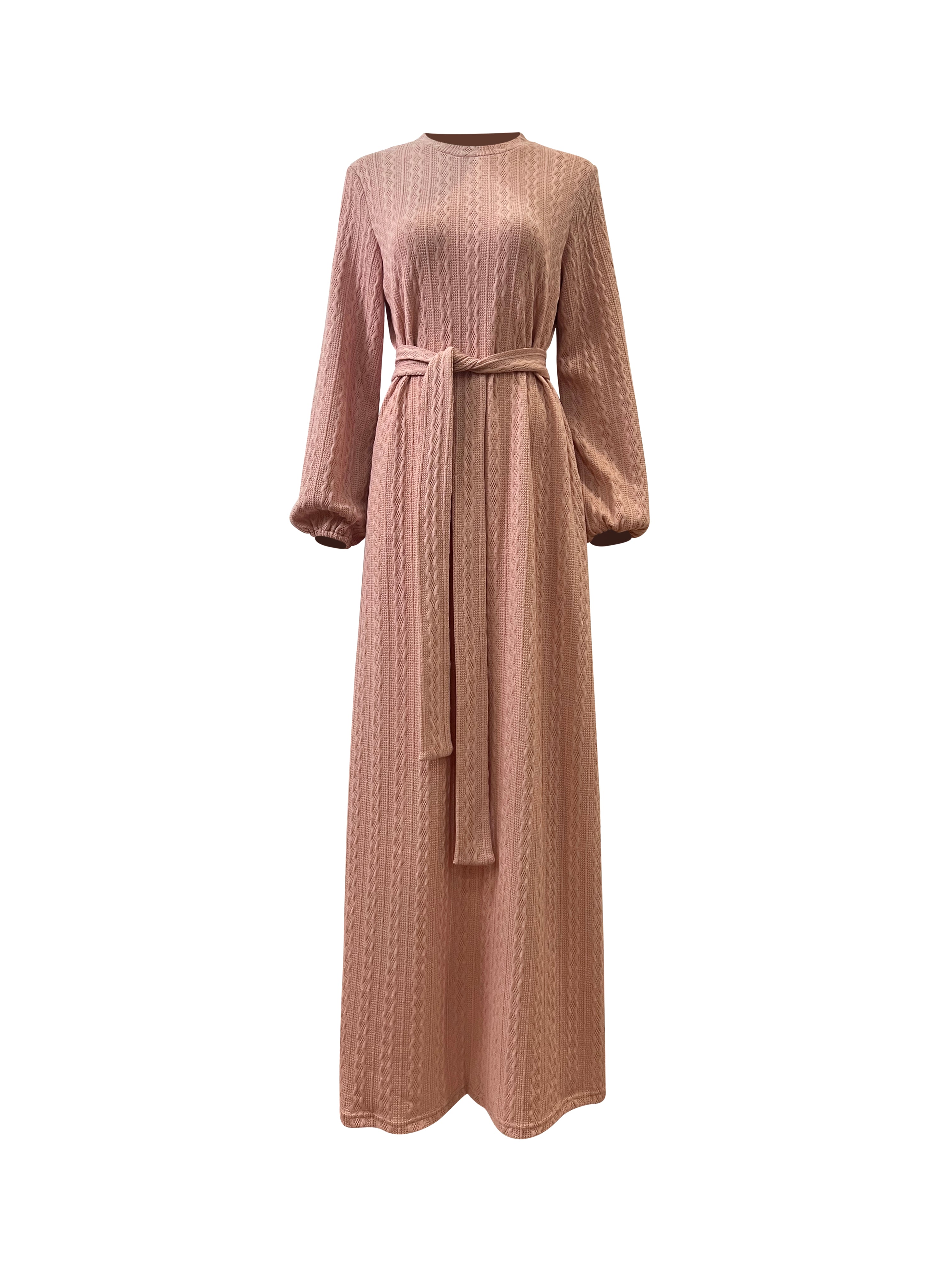 Ayesha Knit Maxi Gown - Tea Pink