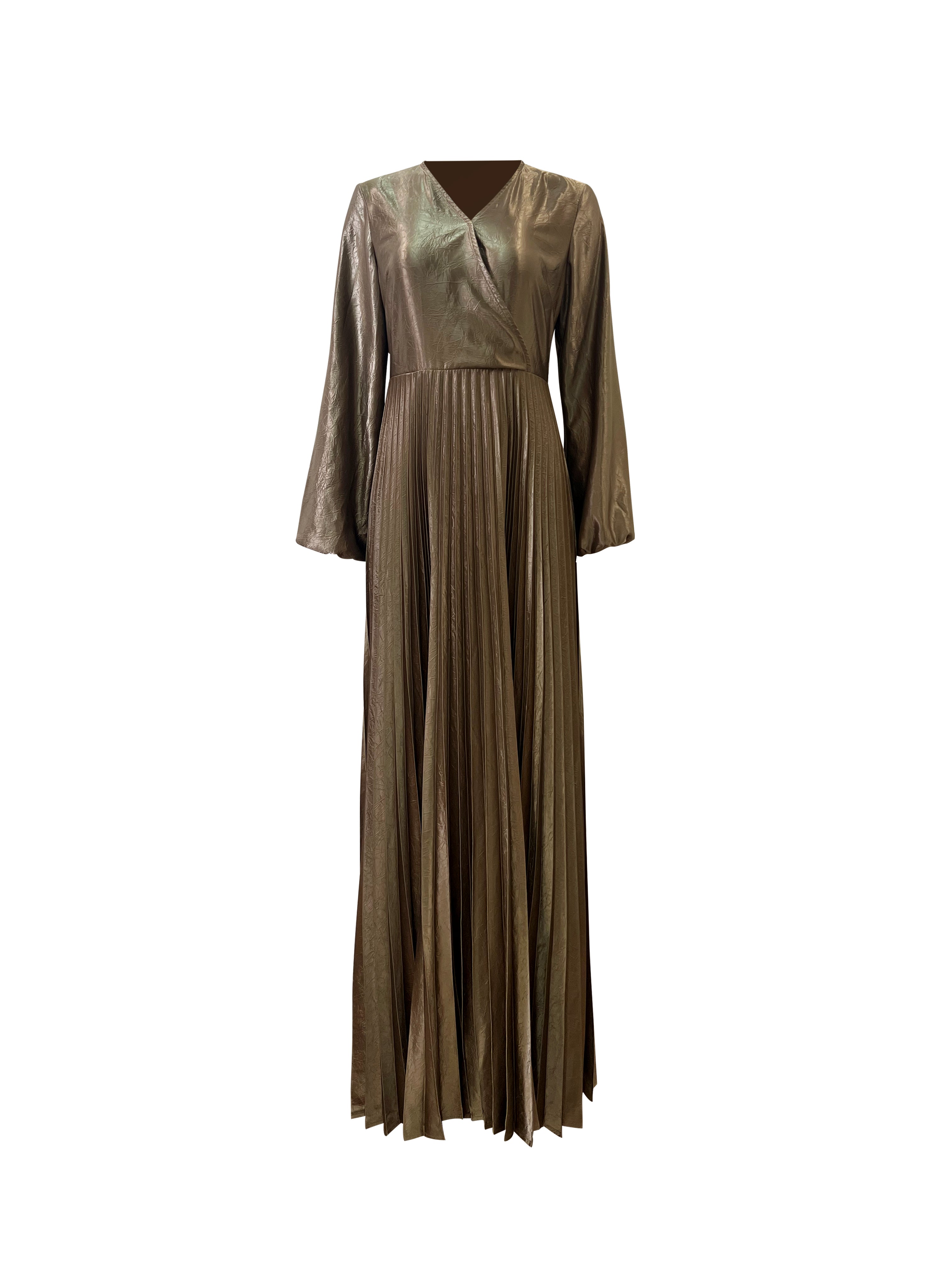 AL Metallic Gold Gown – GlamEdge Dress & Gown