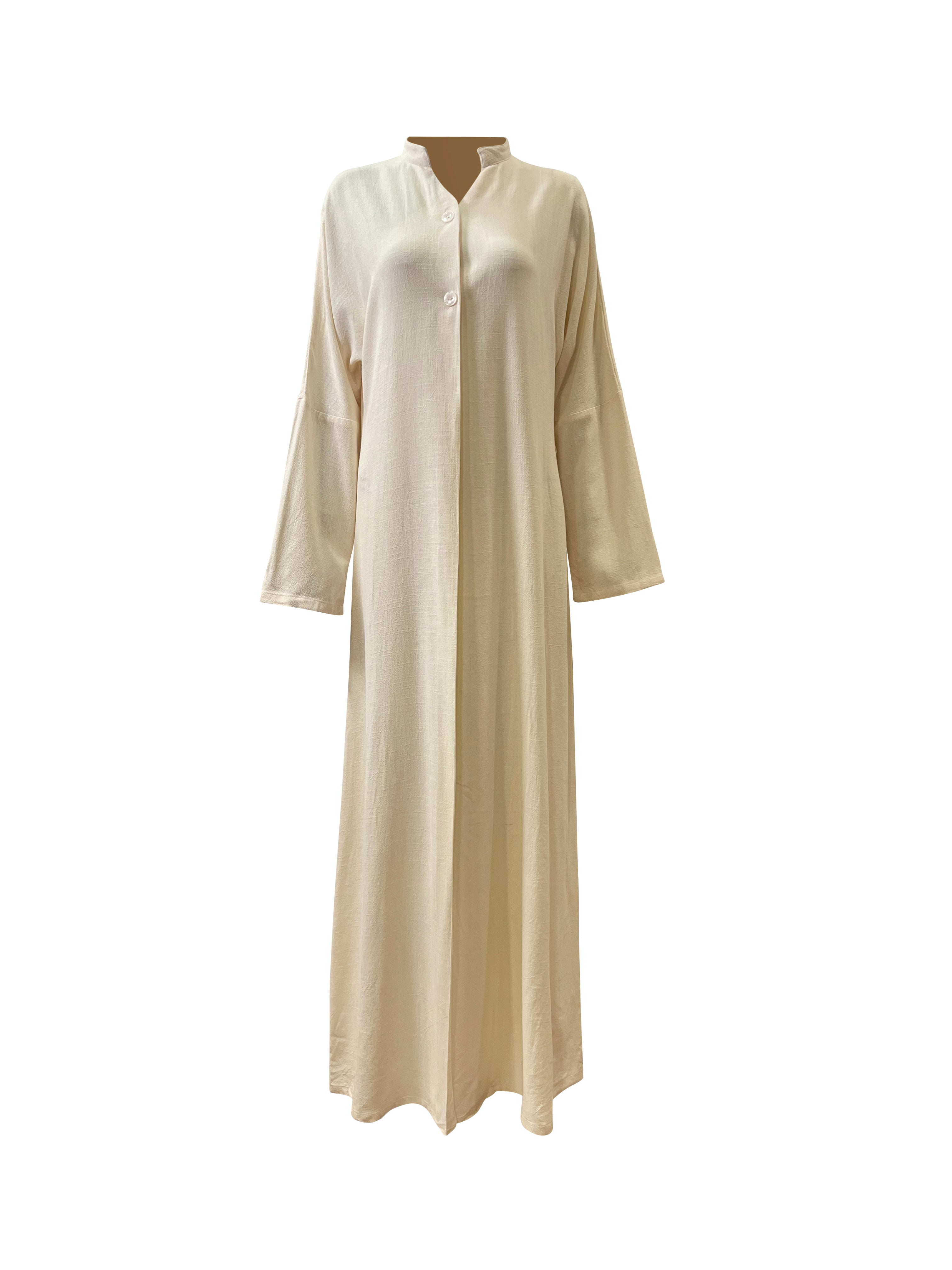 Shifah Flowy Abaya Dress - Beige