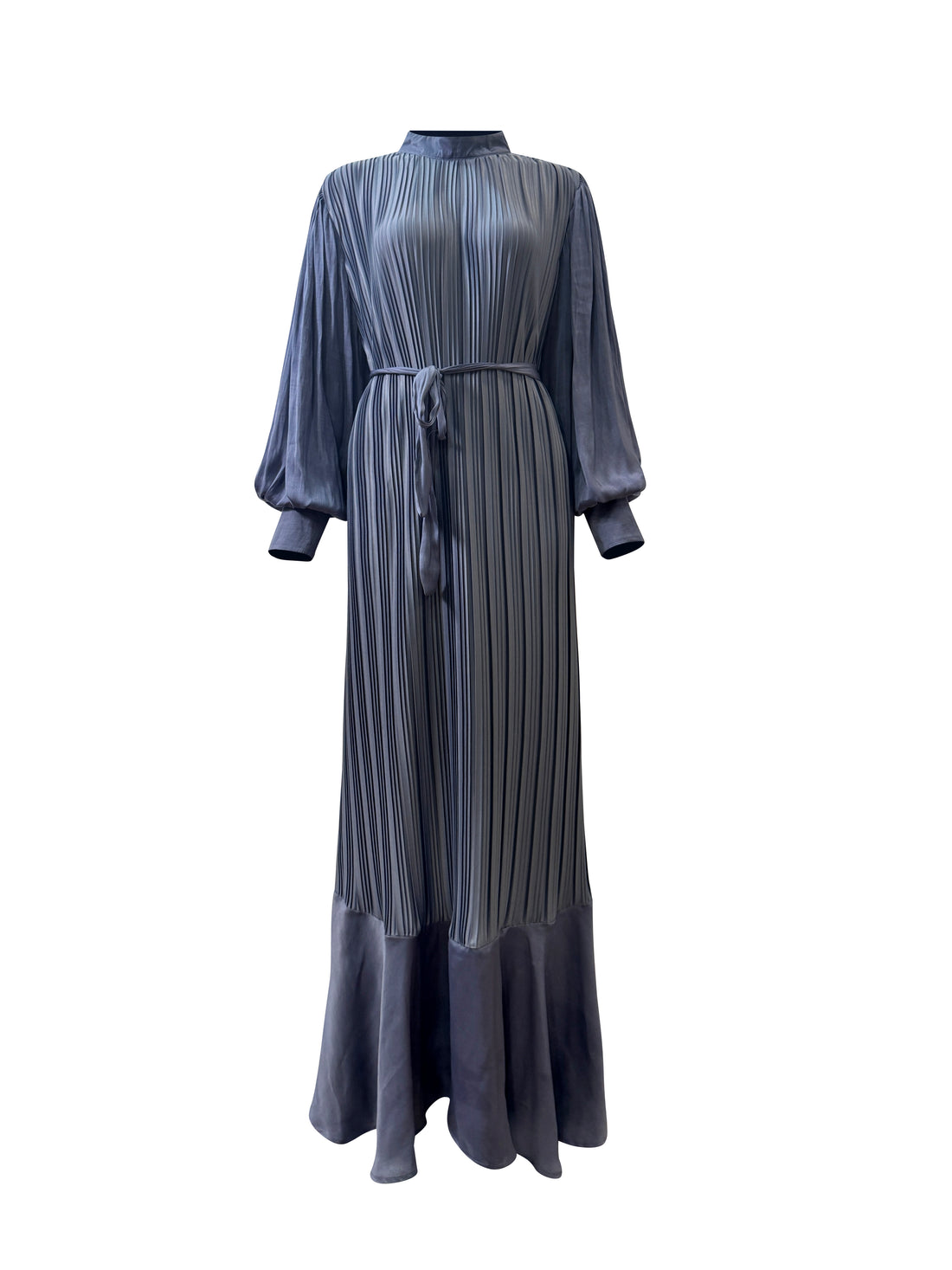 Isadora Pleated Maxi Dress - Dusky Blue