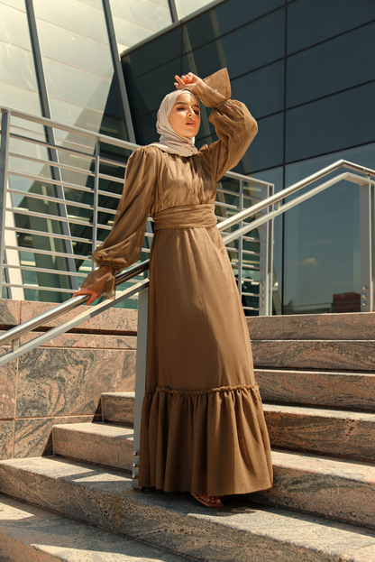 Shireen Maxi Gown - Chocolate