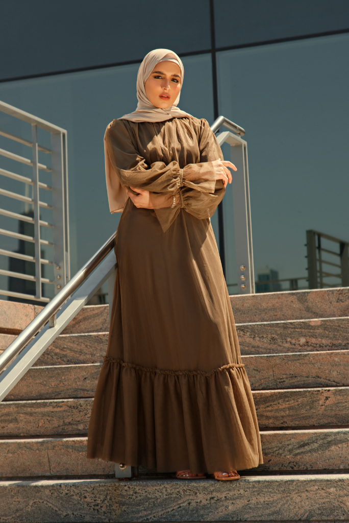 Shireen Maxi Gown - Chocolate