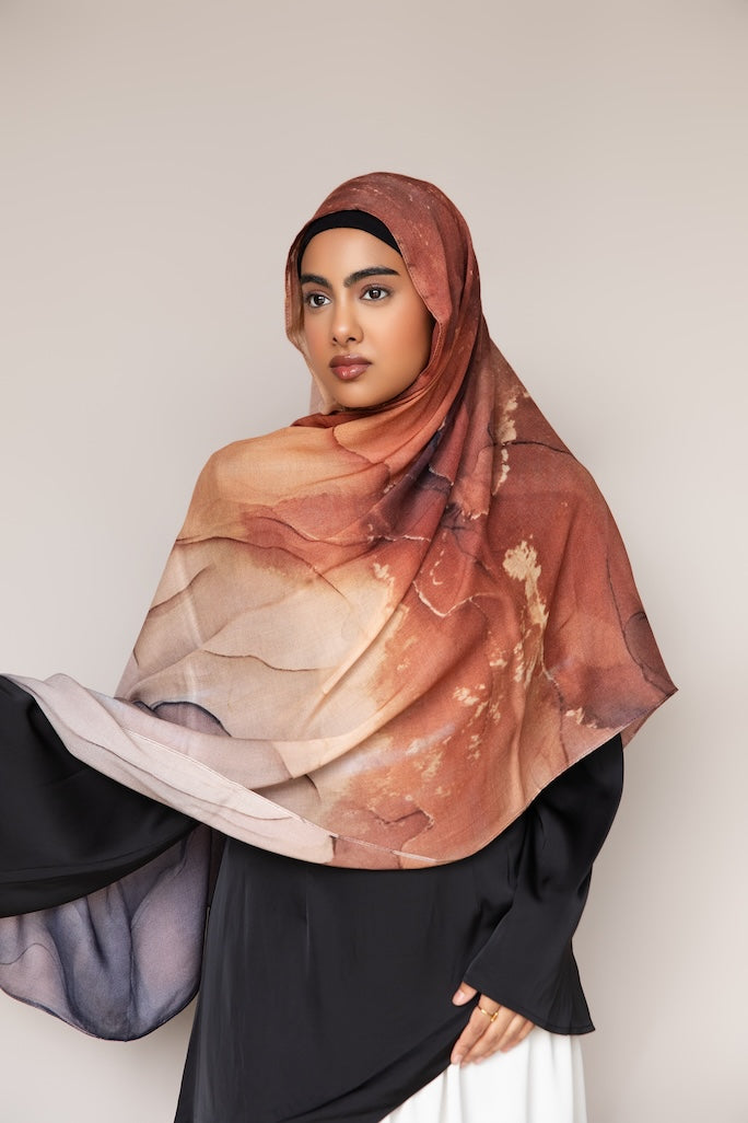 PRINTED MODAL - SUNSET MARBLE