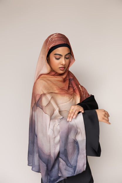 PRINTED MODAL - SUNSET MARBLE