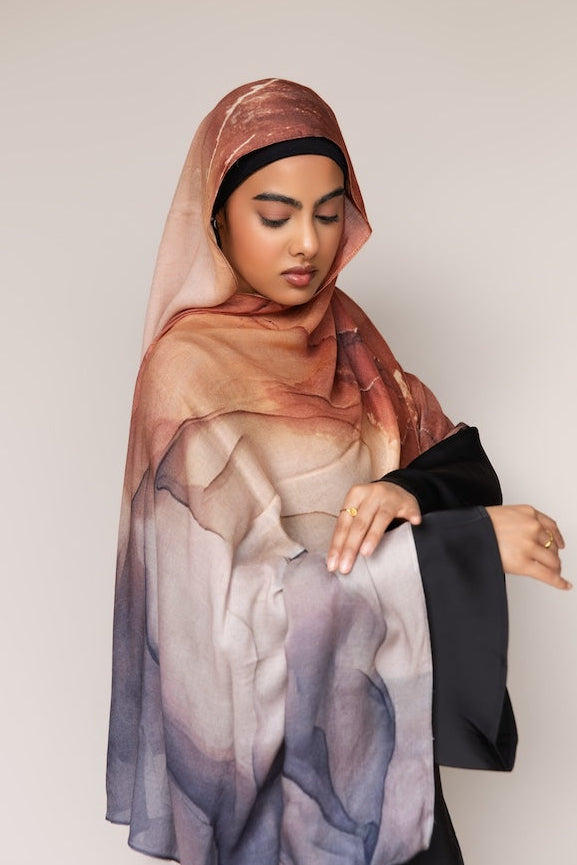 PRINTED MODAL - SUNSET MARBLE