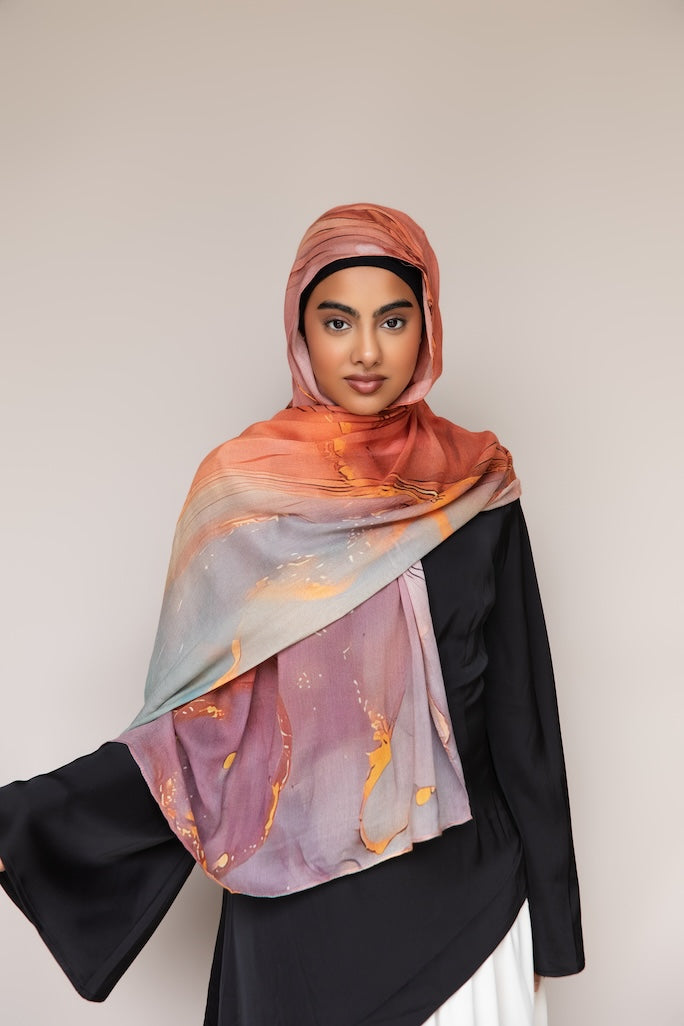 PRINTED MODAL - SUNSET PETAL