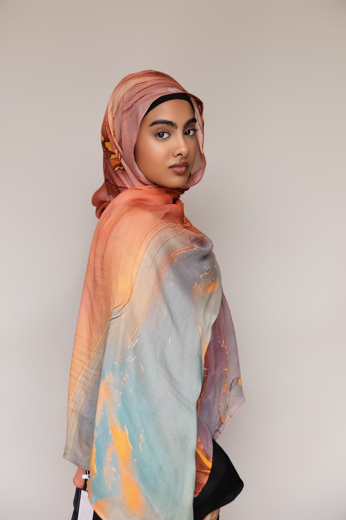 PRINTED MODAL - SUNSET PETAL