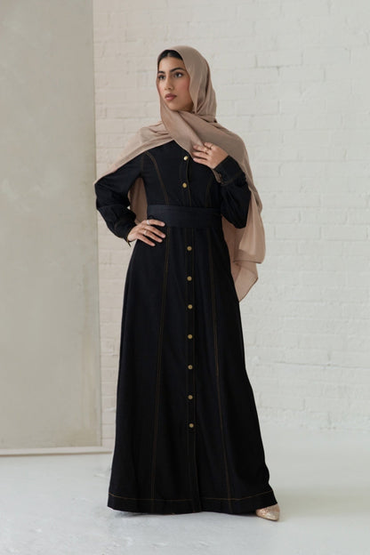 Zeina Denim Dress - Midnight