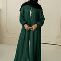 Hawa Chiffon Cardigan - Evergreen