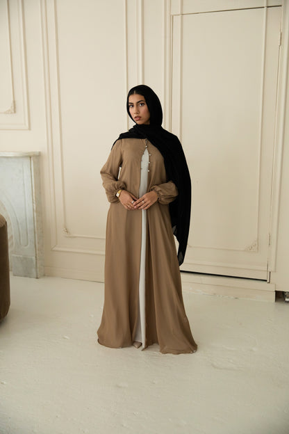 Hawa Chiffon Cardigan - Creme Brulee