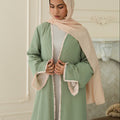 Alwan Reversible Kimono Abaya - Pistachio Creme