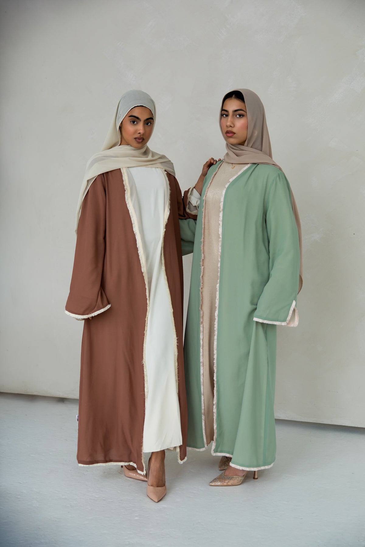 Alwan Reversible Kimono Abaya - Tiramisu