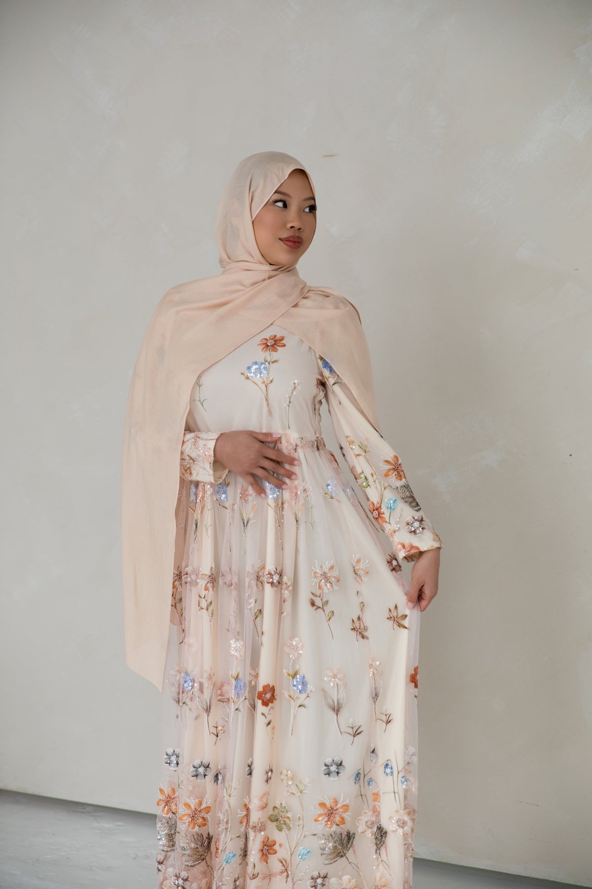 Samiha Embroidered Dress