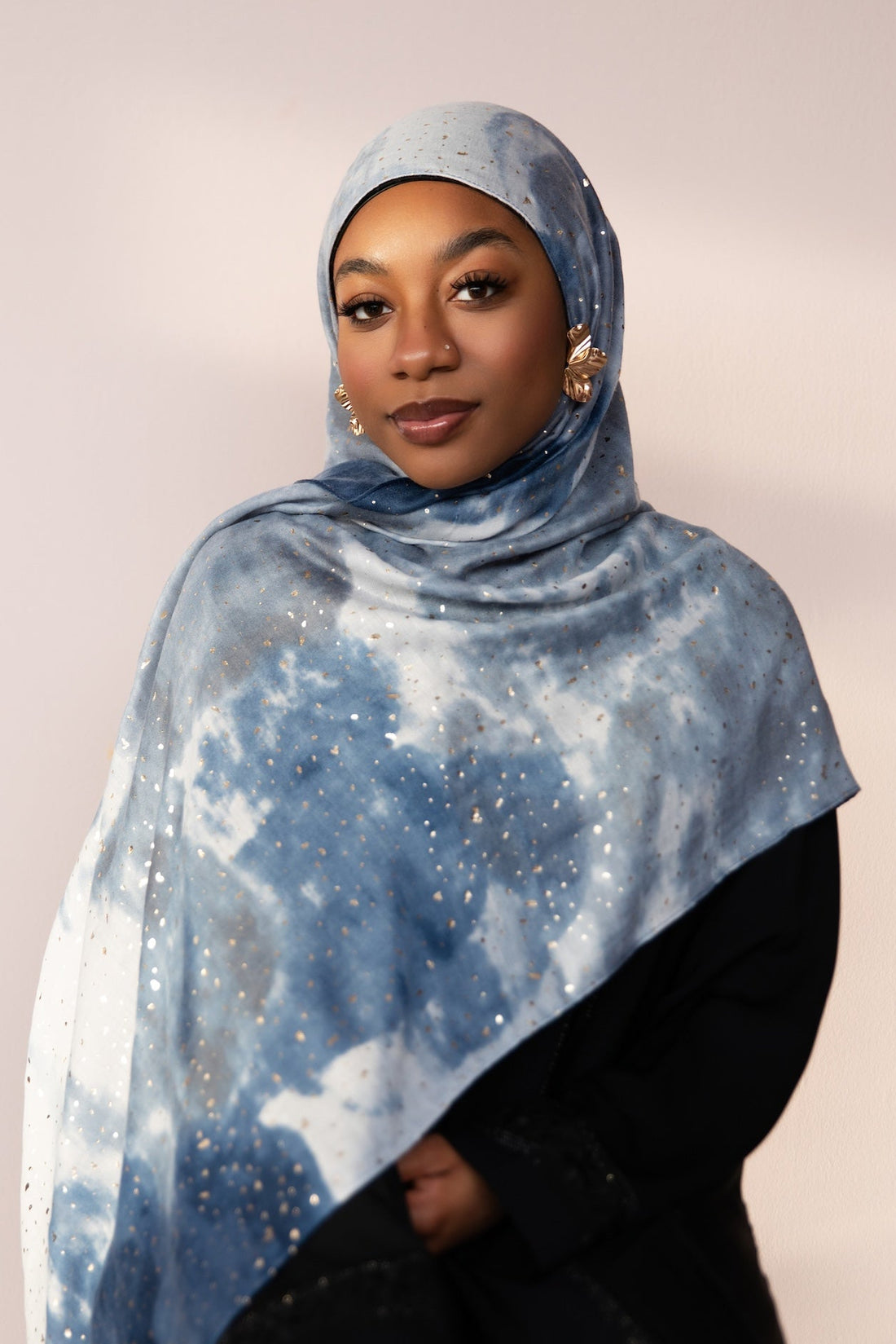 Azure Stardust Printed Viscose