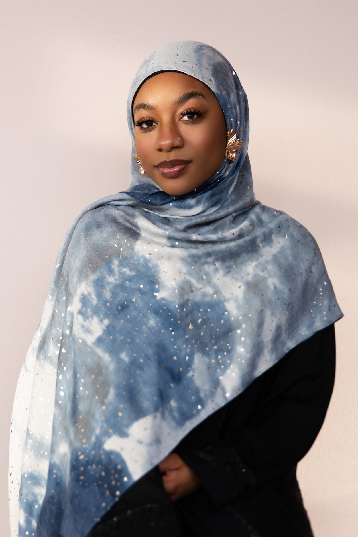 Azure Stardust Printed Viscose