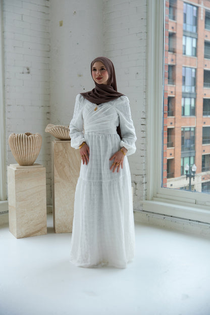 Victoria Wrap Maxi Dress - Snow