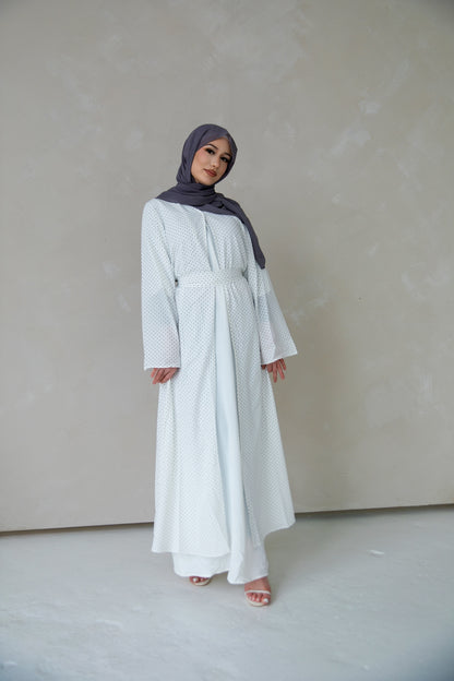Qamar Kimono Abaya - Vanilla Bean
