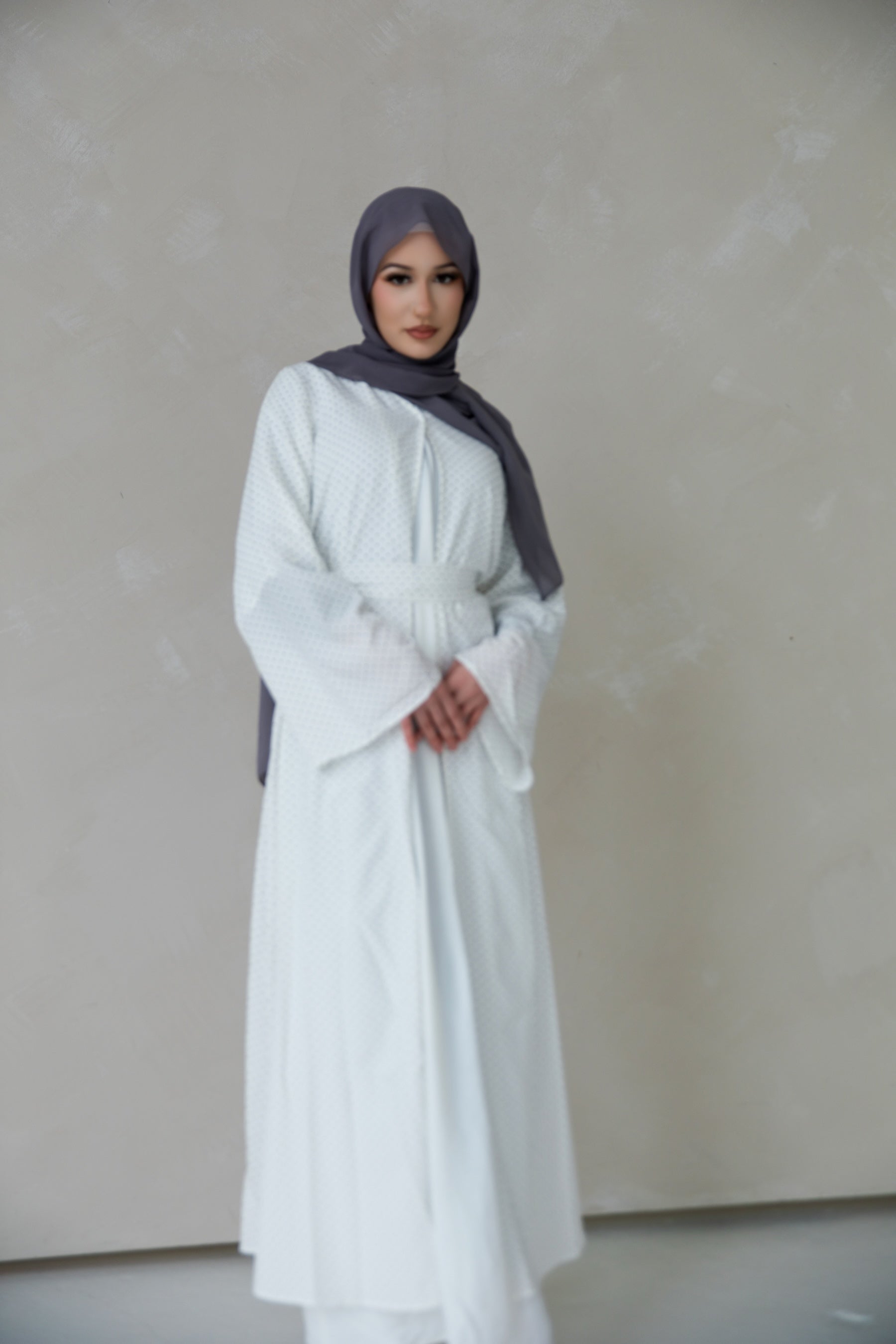Qamar Kimono Abaya - Vanilla Bean