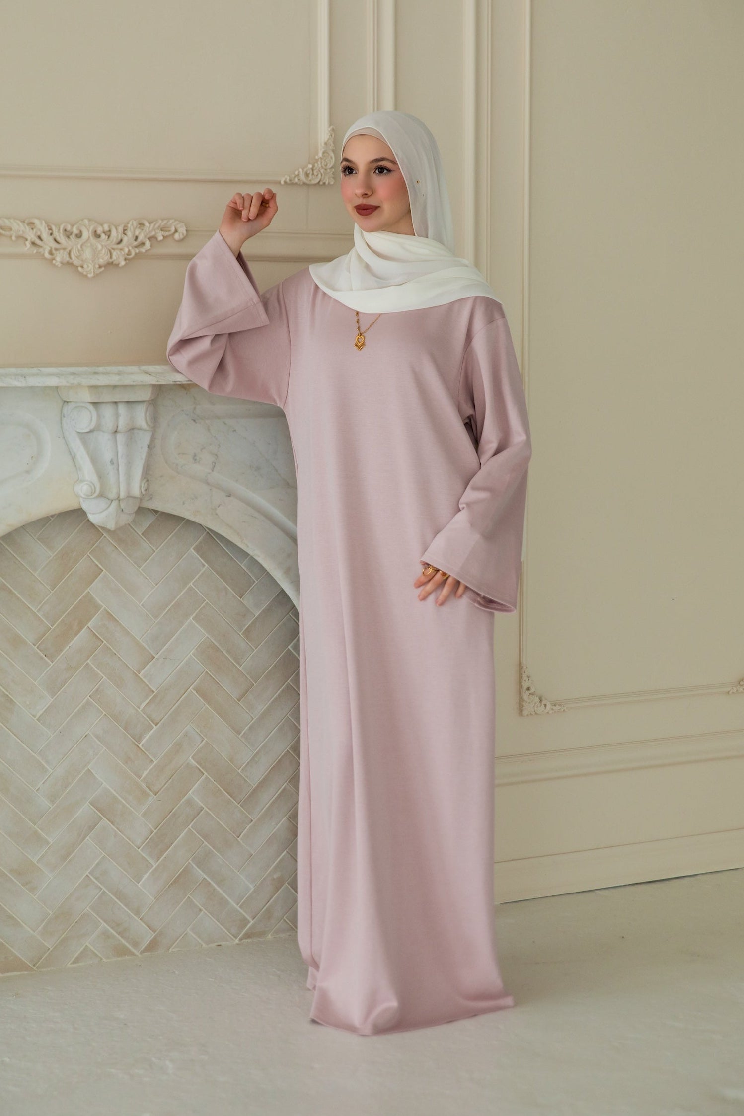 Hana Comfort Abaya - Bare Blush
