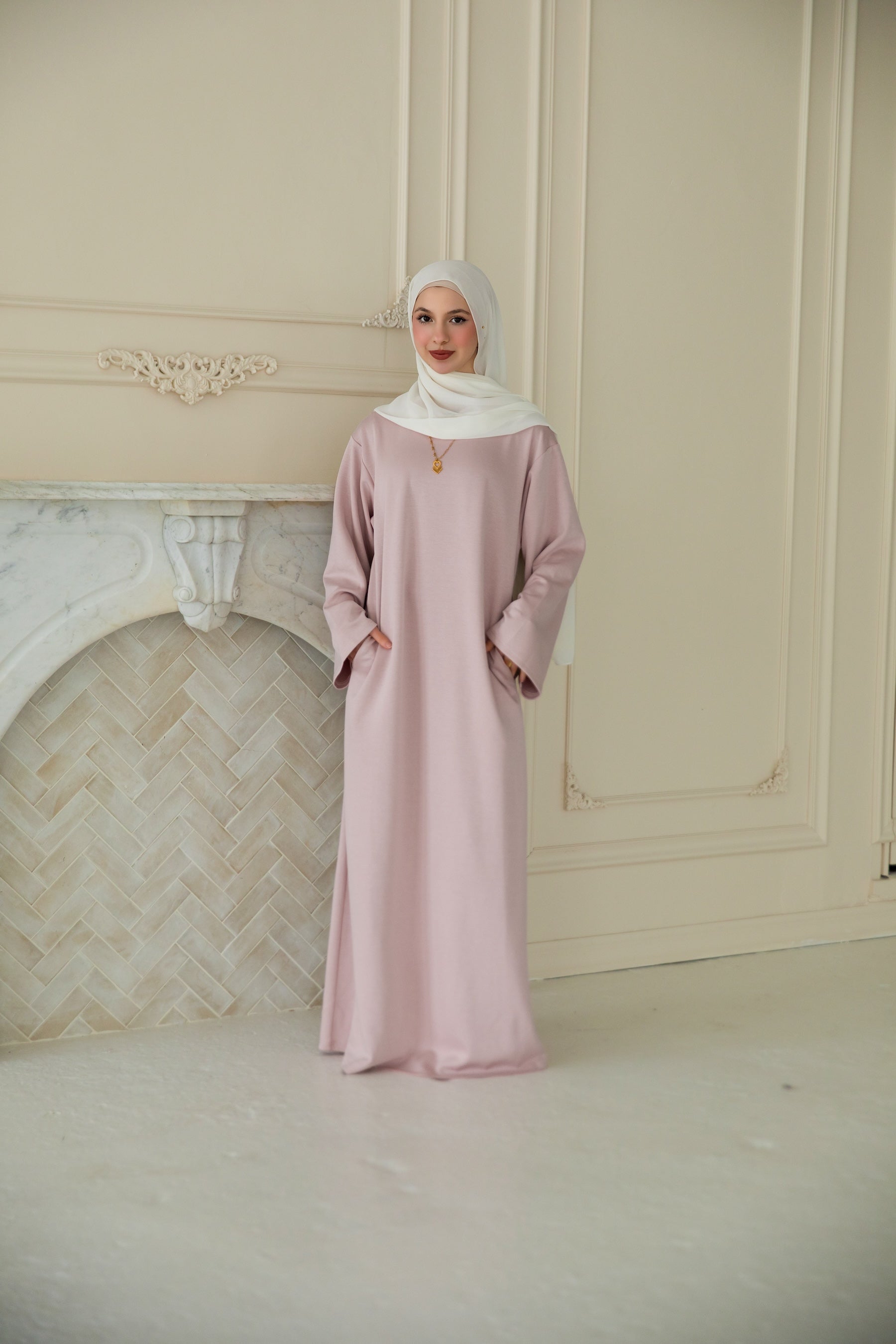 Hana Comfort Abaya - Bare Blush