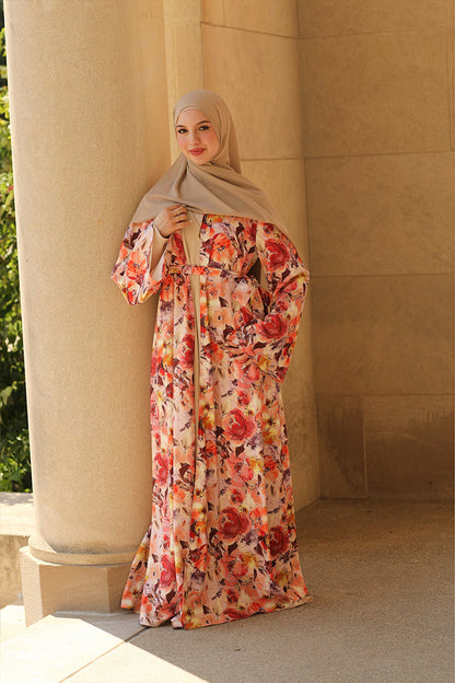 Nawar Kimono Abaya - Fall Sunset