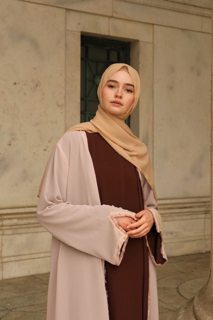 Alwan Reversible Kimono Abaya - Rosewood Blush (Copy)