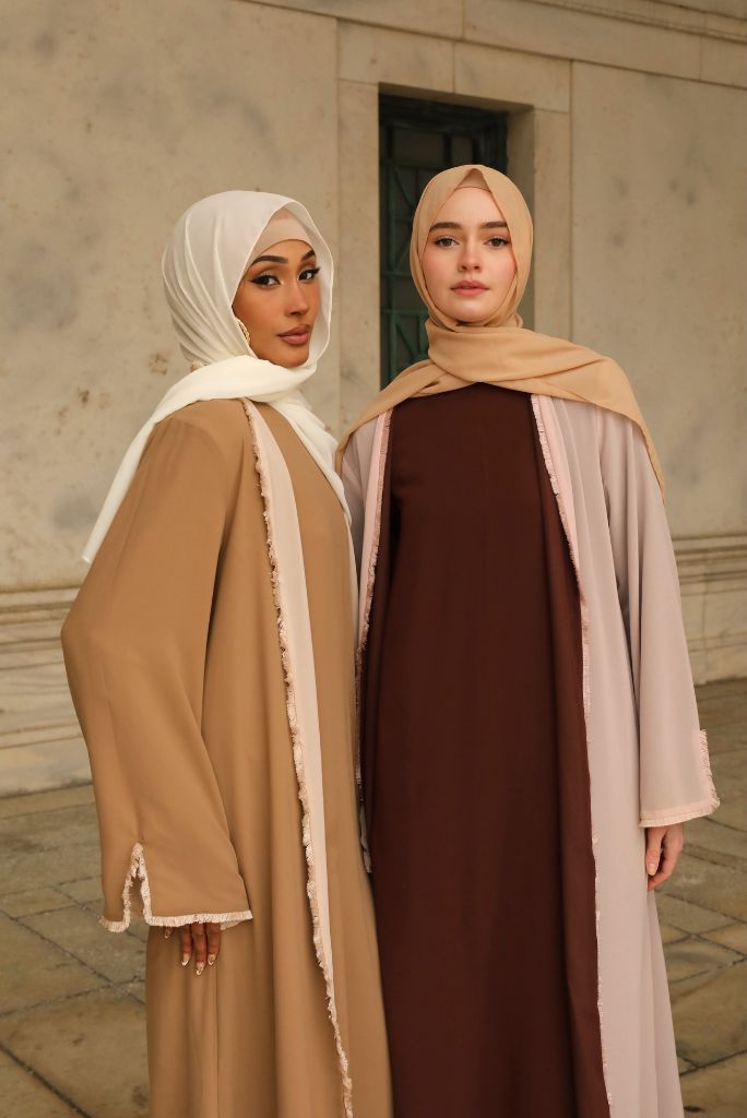 Alwan Reversible Kimono Abaya - Rosewood Blush (Copy)