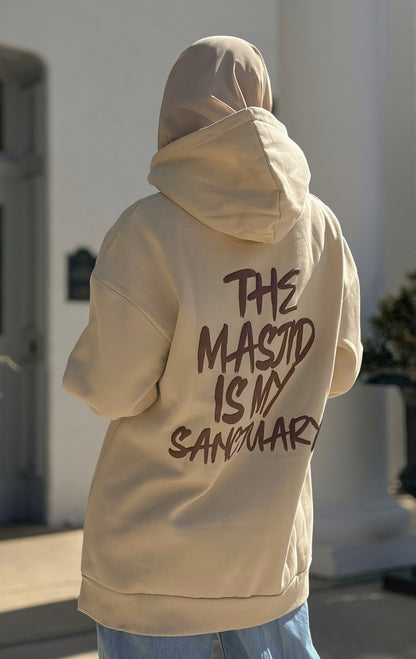 The Masjid Is My Sanctuary Hoodie - Classic Tan
