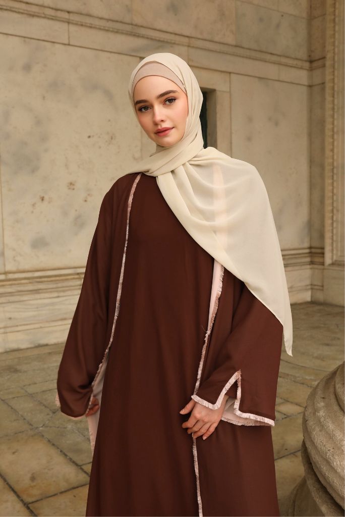 Alwan Reversible Kimono Abaya - Rosewood Blush (Copy)