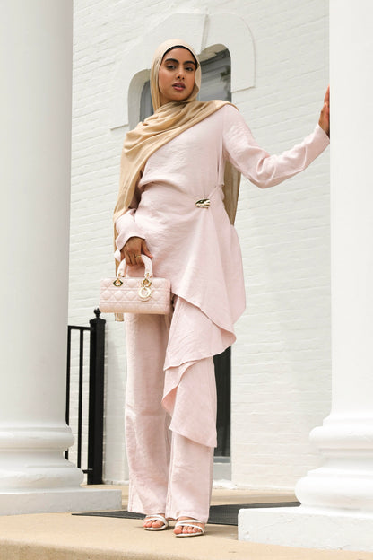 Aurelia Linen Two Piece Set - Blush